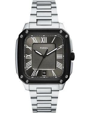 Fossil Analog Quarz Uhr mit Edelstahl Armband FS6122 - Mettallic