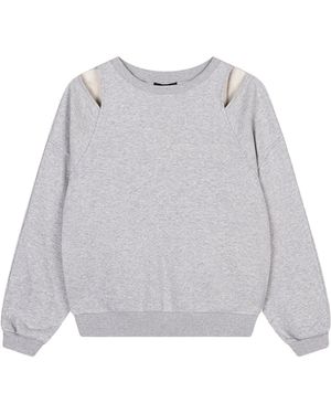 Alix The Label Cut Out Sweater Sweaters Grijs 2503 - Grau