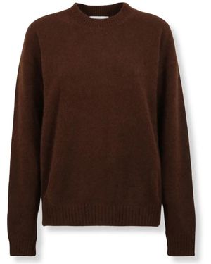 Laneus Cropped Jumper With Clean Design - Braun