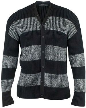 Balenciaga Ribbed And Cardigan - Schwarz