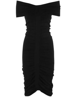 Alexander Wang Off Shoulder Ruched Dress - Schwarz