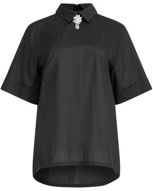 Helene Galwas Bluse Aus Baumwolle Fayre - Schwarz