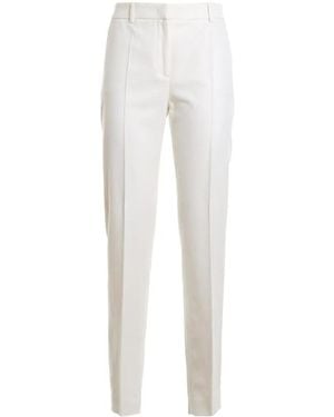 Alberta Ferretti Straight-Leg Tailored Pants With Mid-Rise Waist - Weiß