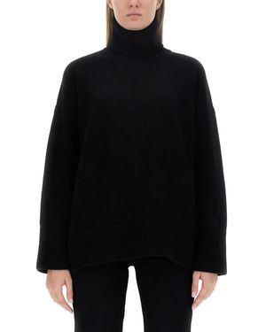 Canada Goose Relaxed Fit Cashmere Turtleneck Sweater - Schwarz