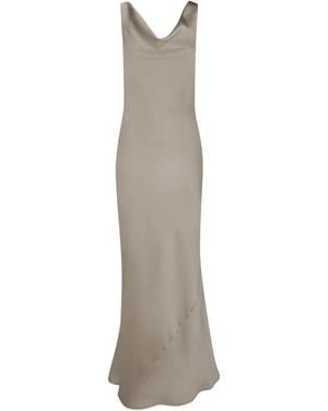 Blanca Vita Maxi Dress With Scoop Neckline - Grau