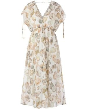 Marc Cain Midikleid Mit Muschelprint - Natur