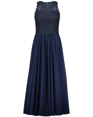 Swing Cocktailkleid Mit Perlenbesatz - Blau