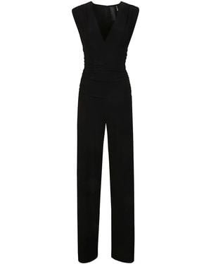 Norma Kamali V Neck Jumpsuit - Schwarz