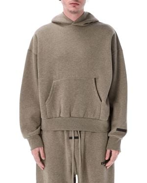 Fear Of God Fleece Hoodie Mit Logo-Print - Braun