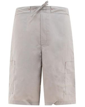 GR10K Mid-Rise Drawstring Shorts - Grau