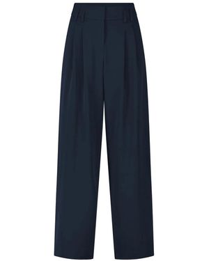 RAFFAELLO ROSSI Weite Bundfaltenhose Mayla - Blau