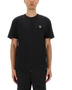 Stone Island Classic Crew Neck Slim Fit T-Shirt Crafted - Schwarz