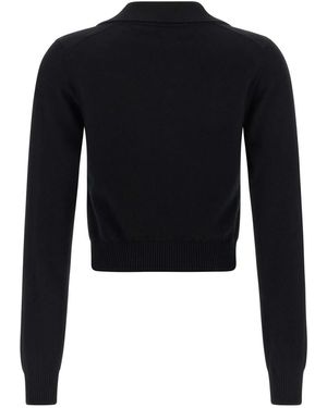 Dolce & Gabbana Polo-Style Cashmere Sweater With V-Neck - Blau
