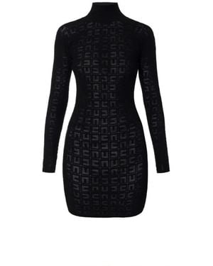 Elisabetta Franchi Fitted Evening Dress With High Neck - Schwarz