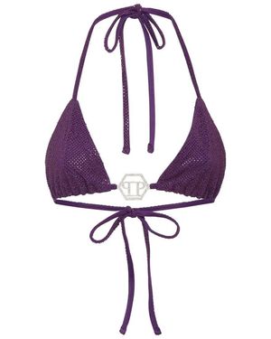 Philipp Plein Bh Mit Schmucksteinen - Lila
