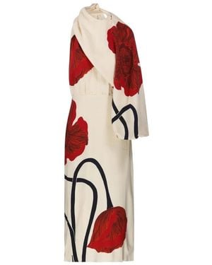 Johanna Ortiz Riad De Versos Ankle Dress - Rot