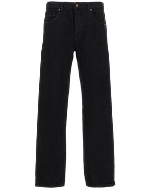 Saint Laurent Long Baggy Denim Jeans - Schwarz