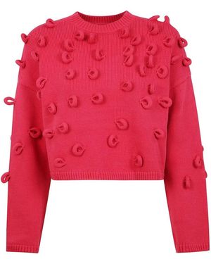 JW Anderson Short Bow-Detail Sweater - Rot