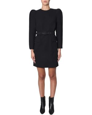 Givenchy Structured Mini Dress With Matching Belt - Schwarz