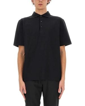 Lardini Jersey Polo With Classic Fit - Schwarz