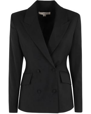 Remain Double-Breasted Fitted Blazer - Schwarz