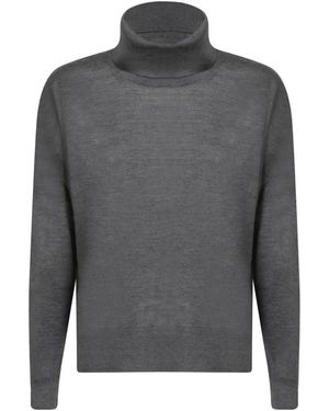 Blanca Vita Cropped Cashmere Sweater - Grau