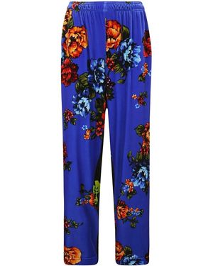 Vetements Velvet Flower Lounge Pants - Blau