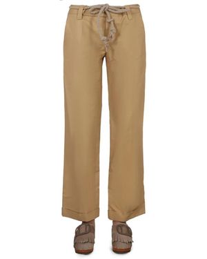 Jejia Straight-Leg Pants With Rope Belt Detail - Natur