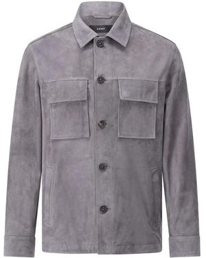 Arma Overshirt Mex Aus Lamm-Velours - Grau