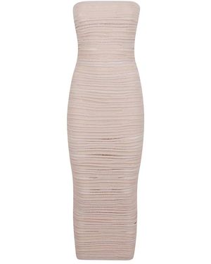 Balmain Bustier Glittered Midi Dress - Mehrfarbig