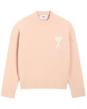 Ami Paris Pullover Aus Wollmix - Pink