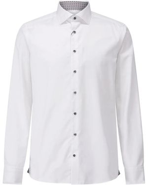 Stenströms Slim-Fit Twillhemd - Weiß