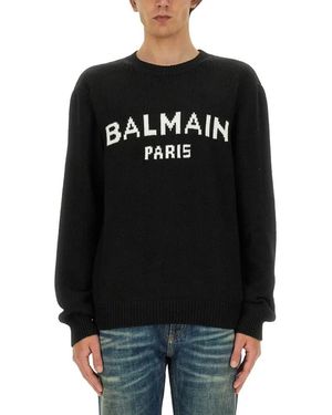 Balmain Regular Fit Jersey - Schwarz