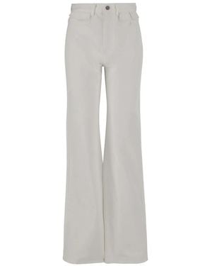 Chloé High Waist Cotton Flare Jeans - Grau