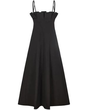 Philosophy Di Lorenzo Serafini Fitted Dress With Structured Pleats - Schwarz
