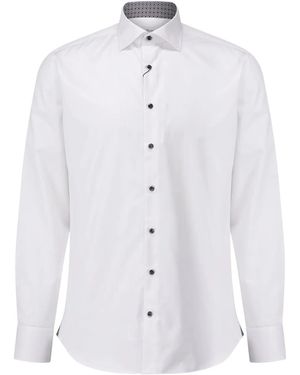Stenströms Regular-Fit Twillhemd - Weiß