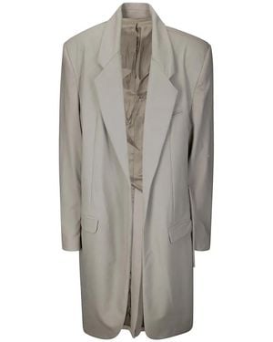 ACT N°1 Deconstructed Corset Wool Blazer With Tailored Fit - Grau
