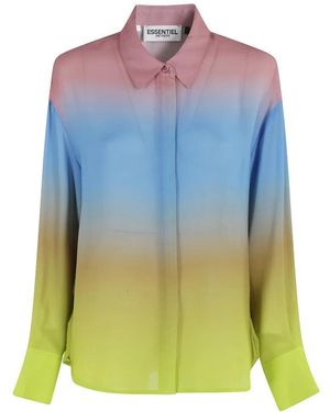 Essentiel Antwerp Hedenplaced Print Shirt - Blau