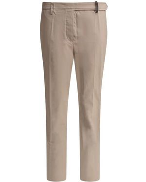 Brunello Cucinelli Tailored Trousers With Minimalistic Design - Grau