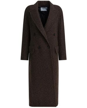 Max Mara Double-Breasted Wool-Cashmere Coat With Notched La - Schwarz