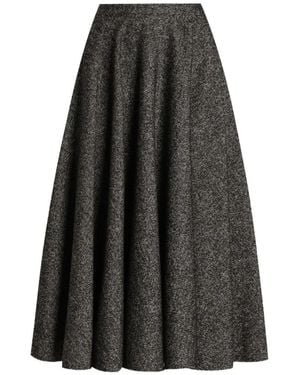 Dolce & Gabbana Flared Polka Dot Midi Skirt - Grau