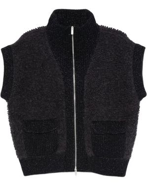 Peserico Textured Wool Vest - Schwarz