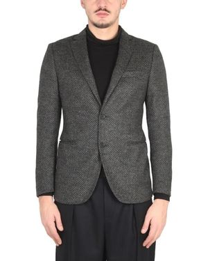 Tonello Tailored Fit Single-Breasted Blazer - Grau