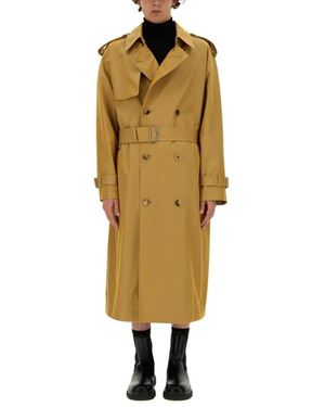 Burberry Trench Coat With Double-Breasted Design - Mettallic