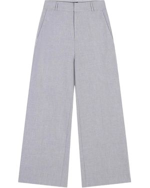 Alix The Label Foil Stripe Pants Pantalons Lichtgr - Blau