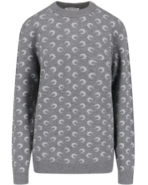 Marine Serre Classic Crew Neck Sweater - Grau