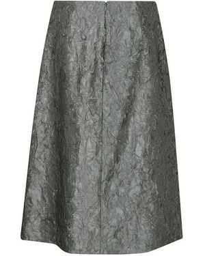 Dries Van Noten Shera Bis Cr 1428 W.W.Skirt - Grau