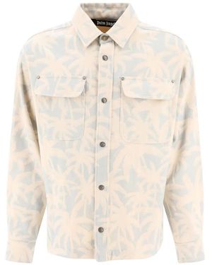 Palm Angels "Palms" Overshirt Jacket - Natur