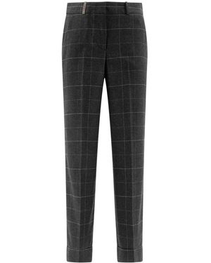Peserico Wool And Cashmere Trousers - Schwarz