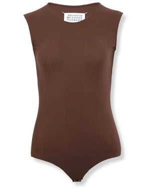 Maison Margiela Fitted Jersey Bodysuit - Braun
